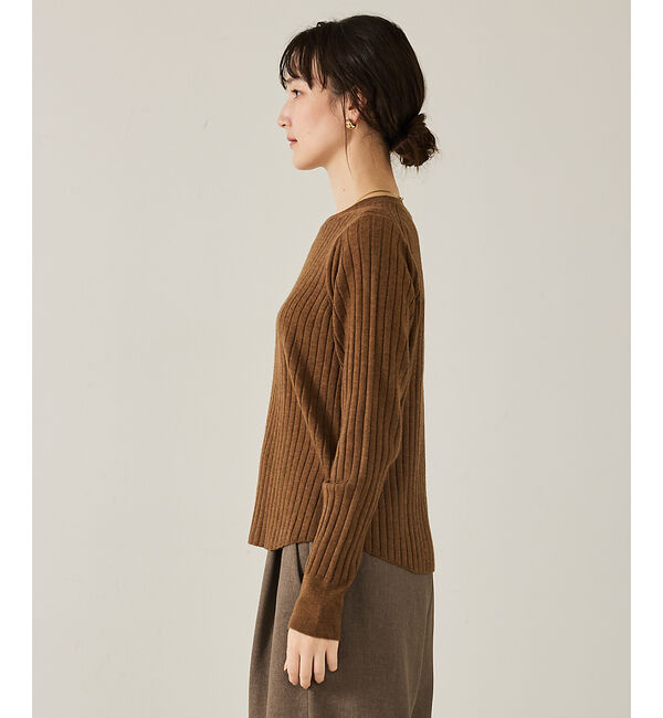 qualite「ご好評につき再入荷！【新色追加！25AW】アシメスヌードリブニット/スヌード取り」|ニット・セーター|