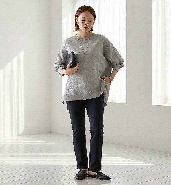 qualite「ラメ裏毛プルオーバー」|Tシャツ・カットソー|