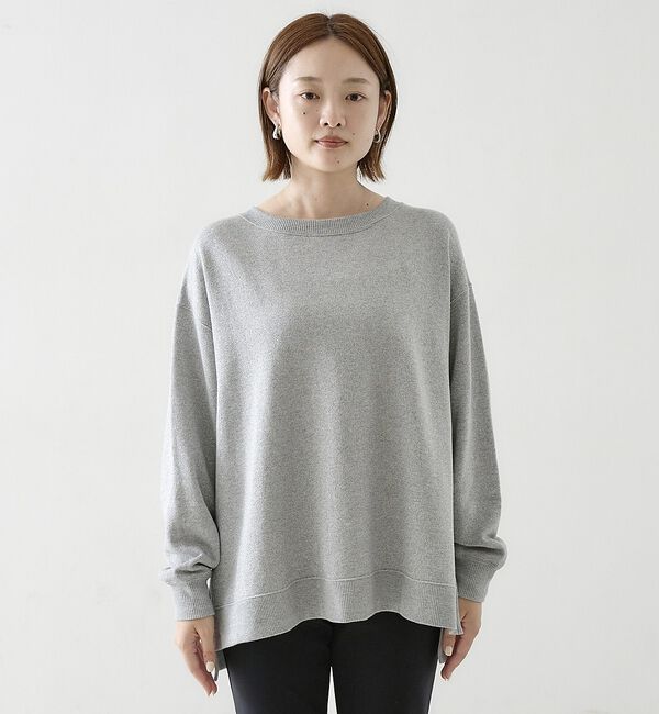 qualite「ラメ裏毛プルオーバー」|Tシャツ・カットソー|