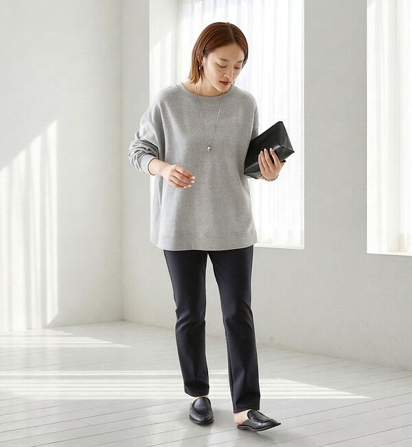 qualite「ラメ裏毛プルオーバー」|Tシャツ・カットソー|