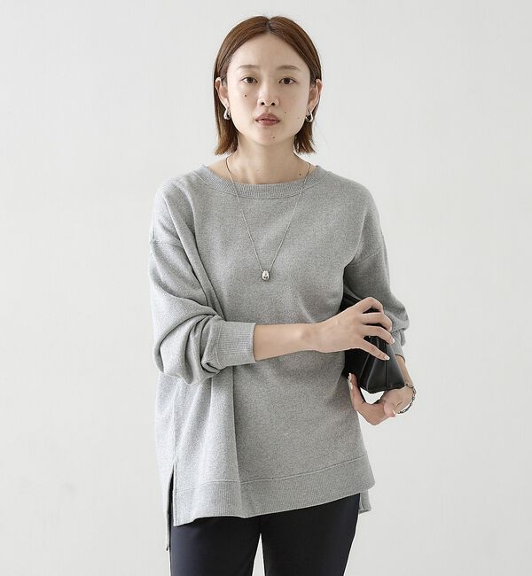 qualite「ラメ裏毛プルオーバー」|Tシャツ・カットソー|