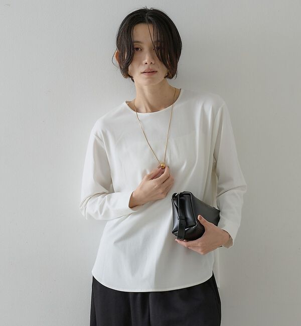 qualite「スムースシャツテールプルオーバー」|Tシャツ・カットソー|