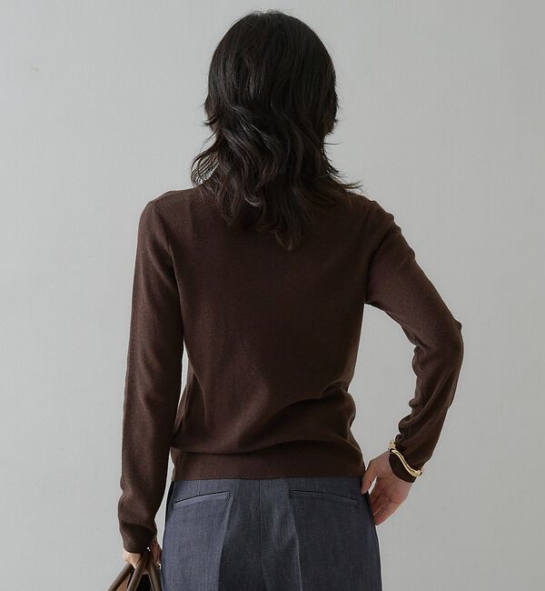 qualite「【アンサンブル可能】フェザートリミングニットプルオーバー」|ニット・セーター|