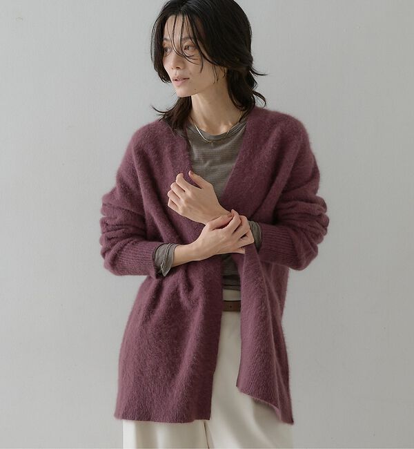 qualite「フォックスウールカーディガン」|カーディガン|モーブ