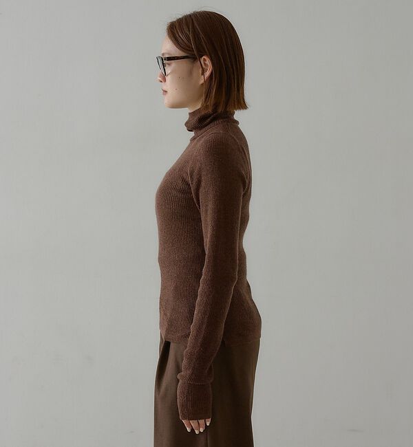 qualite「モヘア混ハイネックニットプルオーバー」|ニット・セーター|