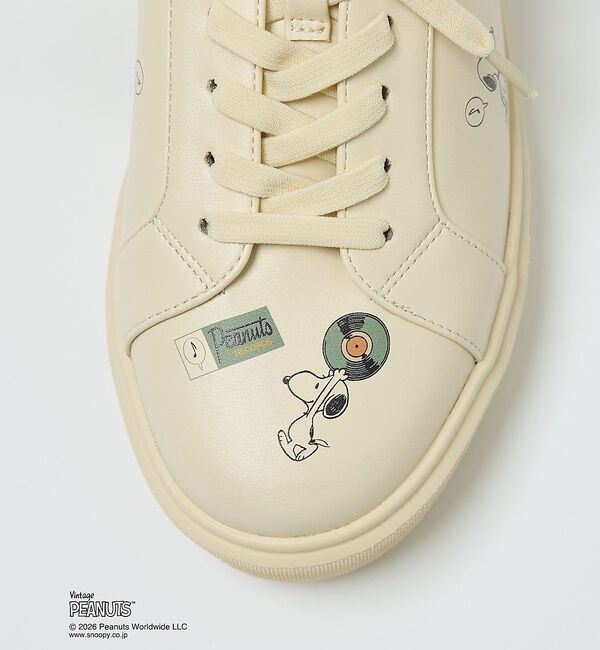 AU BANNISTER「【PEANUTS&times;Au BANNISTER】スヌーピーコラボ・コートソールスニー」|スニーカー|