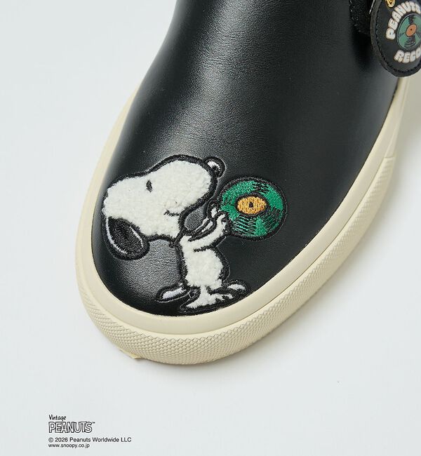 AU BANNISTER「【PEANUTS&times;Au BANNISTER】スヌーピーコラボ・スリッポンスニーカ」|スニーカー|