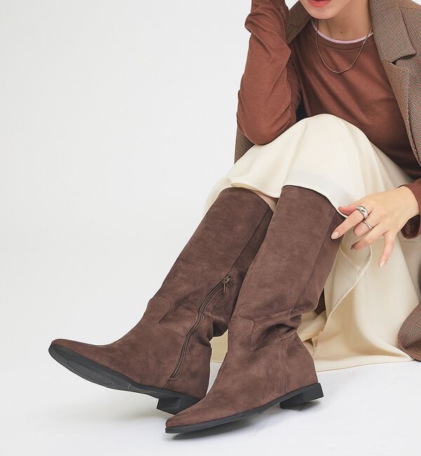 AU BANNISTER「【販売店舗限定】インヒール・チューブロングブーツ【予約】」|ショートブーツ|