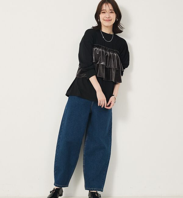 abahouse mavie「【WEB Domani掲載】ベロアビスチェ付ロンT」|Tシャツ・カットソー|