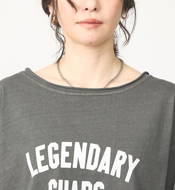 abahouse mavie「【2WAY】ピグメントオフショルダーロゴTシャツ」|Tシャツ・カットソー|