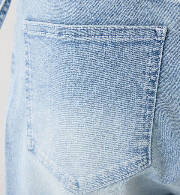one after another NICE CLAUP「【選べる4サイズ】サイドカットレース美脚ビジューデニム」|その他|