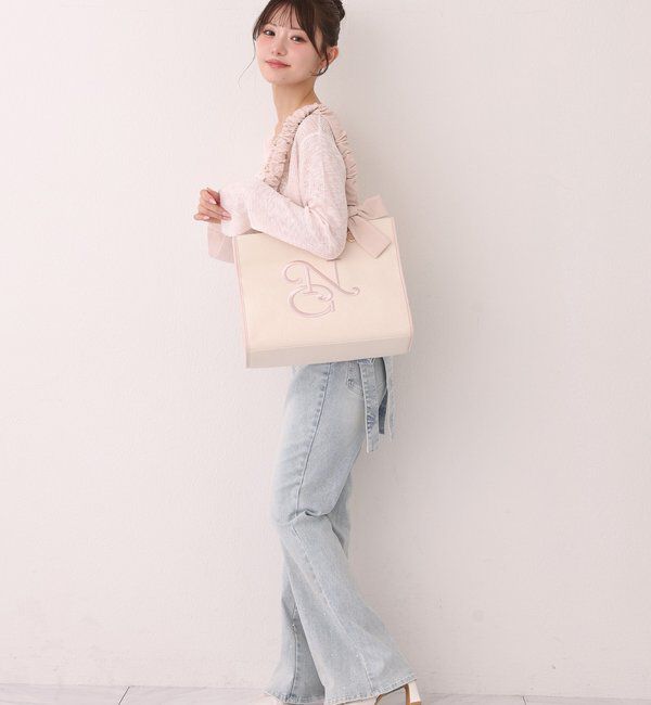 one after another NICE CLAUP「【選べる4サイズ】サイドカットレース美脚ビジューデニム」|その他|