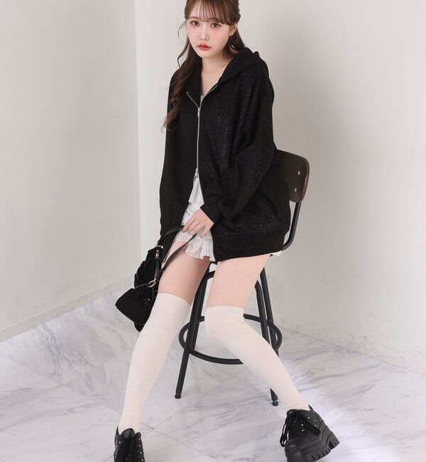 one after another NICE CLAUP「【ピンク・ブラウン・ブラック】ビジュー付きトリプルソールスニーカー」|その他|