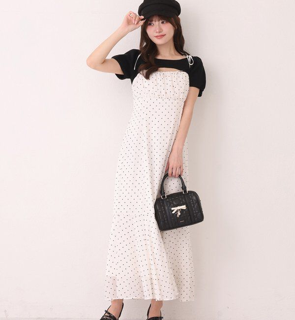 one after another NICE CLAUP「【WEB限定リバイバル】ニットセットキャミワンピース」|ワンピース|