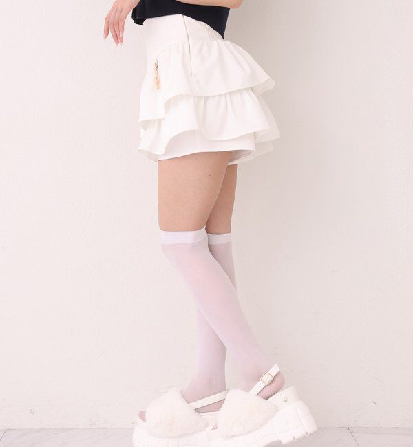 one after another NICE CLAUP「【SMサイズ展開あり】バックレースアップティアードスカパン」|スカート|