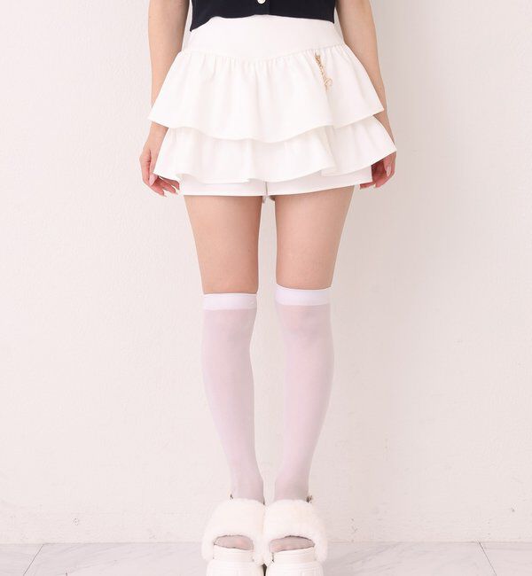 one after another NICE CLAUP「【SMサイズ展開あり】バックレースアップティアードスカパン」|スカート|