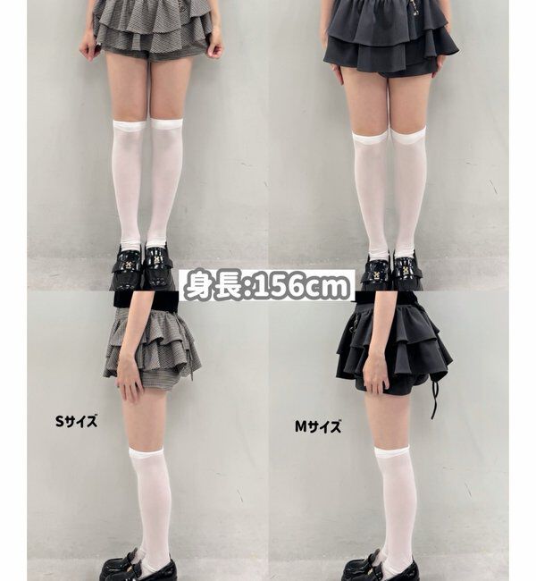 one after another NICE CLAUP「【SMサイズ展開あり】バックレースアップティアードスカパン」|スカート|