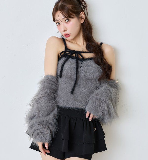 one after another NICE CLAUP「【SMサイズ展開あり】バックレースアップティアードスカパン」|スカート|