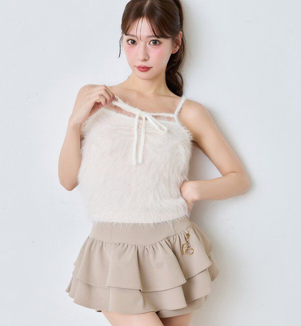 one after another NICE CLAUP「【SMサイズ展開あり】バックレースアップティアードスカパン」|スカート|