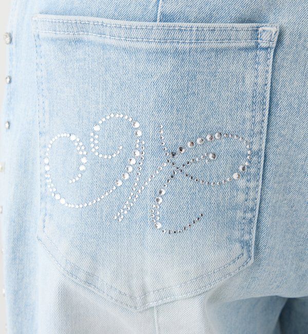 one after another NICE CLAUP「【SMサイズ展開】ビジューラインサイドスリットフレアデニム」|その他|