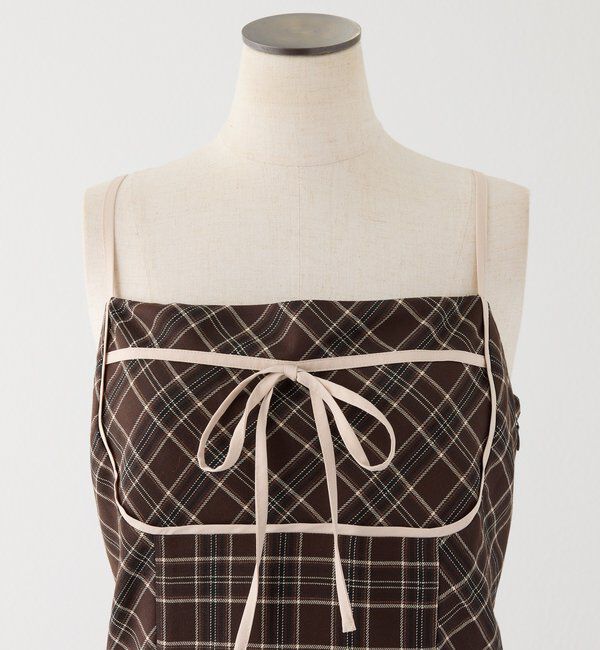 one after another NICE CLAUP「【SMサイズ展開】配色チェックロングキャミワンピース」|ワンピース|