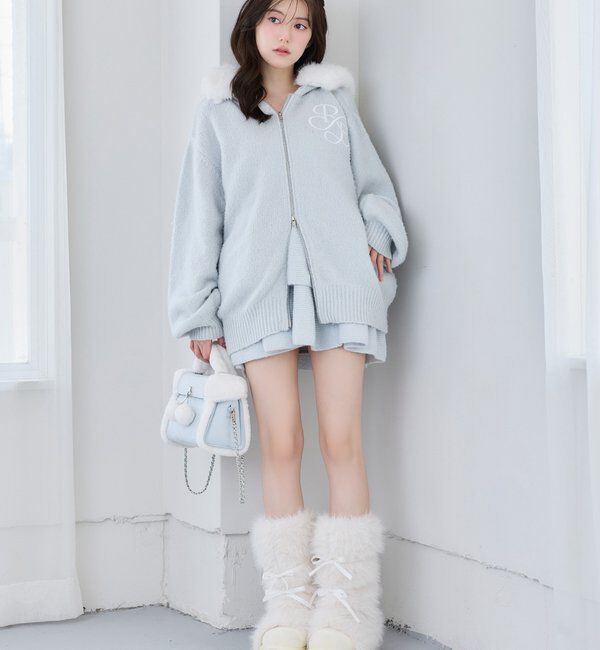 one after another NICE CLAUP「フェイクムートンフラップバニティバッグ」|トートバッグ|