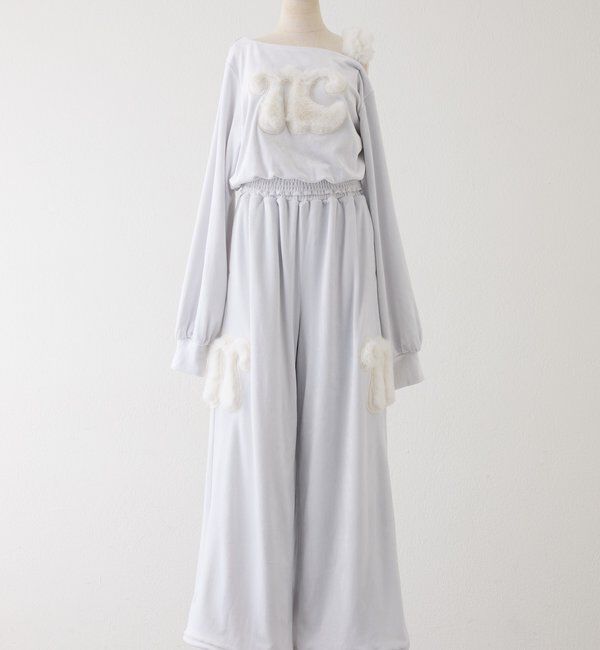 one after another NICE CLAUP「【セットアップ可能/SMサイズ展開】ロゴカットパンツ」|チノ|