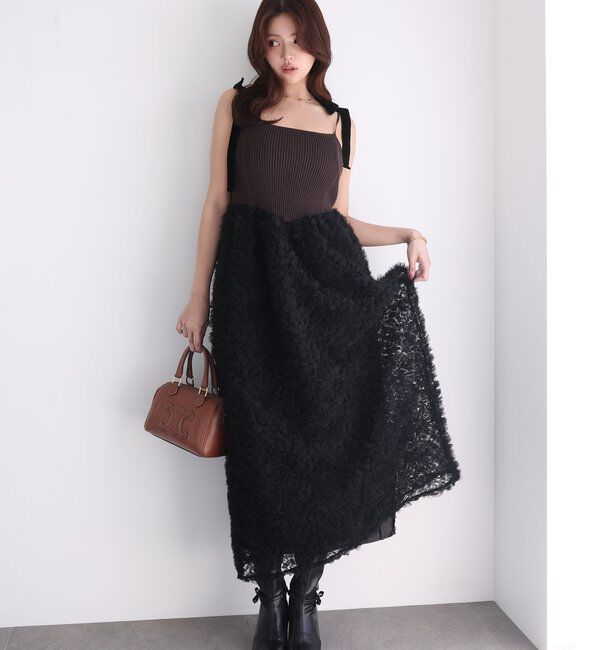 Seemi.by NICE CLAUP「【Seemi.by NICE CLAUP】ドッキングワンピース」|ワンピース|ブラウン