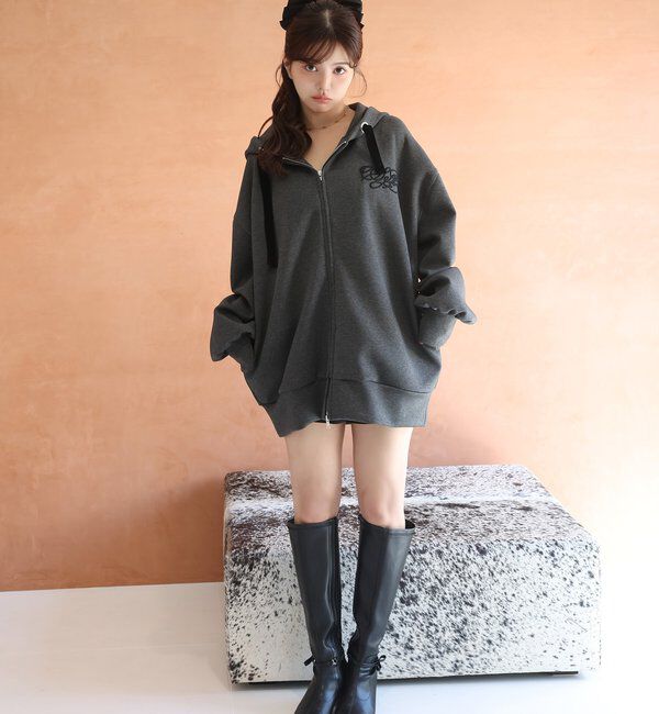 Seemi.by NICE CLAUP「【Seemi.by NICE CLAUP】Seemi.刺しゅう入りパーカー」|プルオーバー|