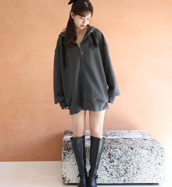 Seemi.by NICE CLAUP「【Seemi.by NICE CLAUP】Seemi.刺しゅう入りパーカー」|プルオーバー|
