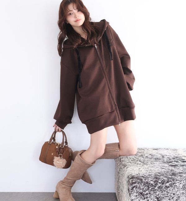 Seemi.by NICE CLAUP「【Seemi.by NICE CLAUP】Seemi.刺しゅう入りパーカー」|プルオーバー|