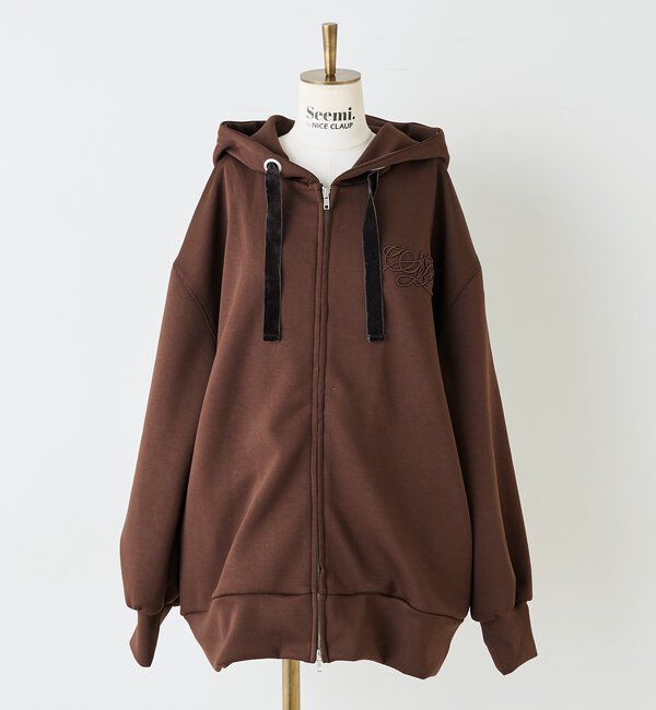 Seemi.by NICE CLAUP「【Seemi.by NICE CLAUP】Seemi.刺しゅう入りパーカー」|プルオーバー|