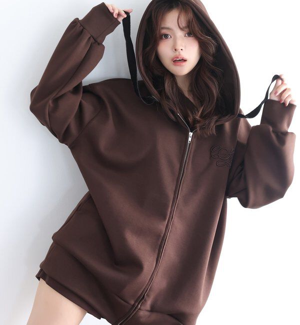 Seemi.by NICE CLAUP「【Seemi.by NICE CLAUP】Seemi.刺しゅう入りパーカー」|プルオーバー|