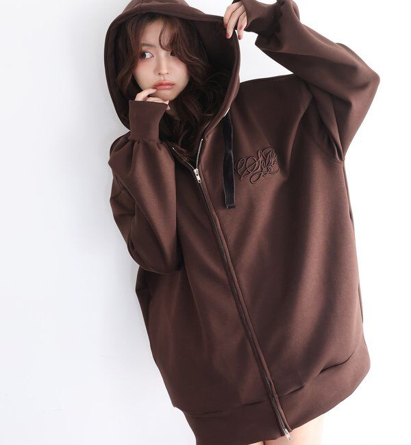 Seemi.by NICE CLAUP「【Seemi.by NICE CLAUP】Seemi.刺しゅう入りパーカー」|プルオーバー|