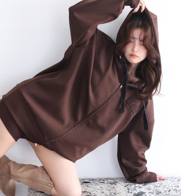 Seemi.by NICE CLAUP「【Seemi.by NICE CLAUP】Seemi.刺しゅう入りパーカー」|プルオーバー|