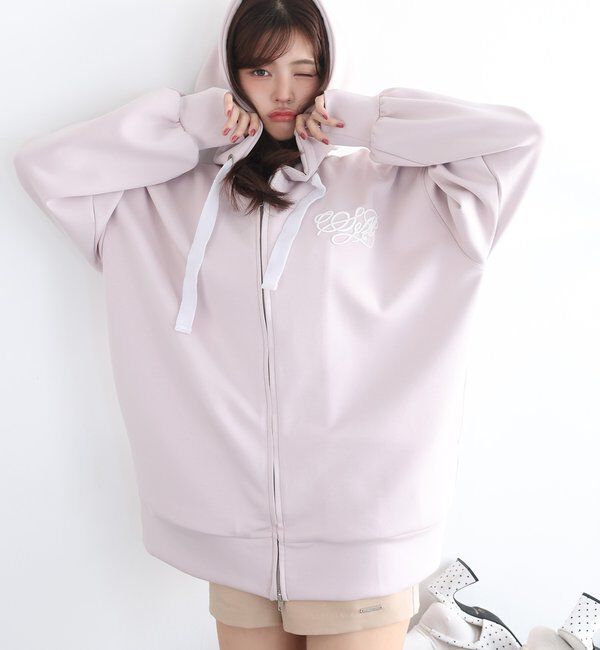 Seemi.by NICE CLAUP「【Seemi.by NICE CLAUP】Seemi.刺しゅう入りパーカー」|プルオーバー|