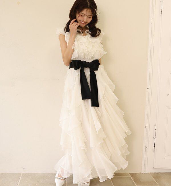 Seemi.by NICE CLAUP「【Seemi.by NICE CLAUP】フリルロングワンピース」|ワンピース|