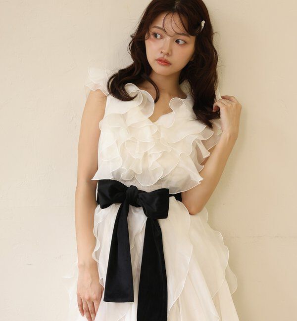 Seemi.by NICE CLAUP「【Seemi.by NICE CLAUP】フリルロングワンピース」|ワンピース|