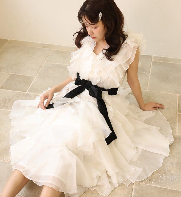 Seemi.by NICE CLAUP「【Seemi.by NICE CLAUP】フリルロングワンピース」|ワンピース|