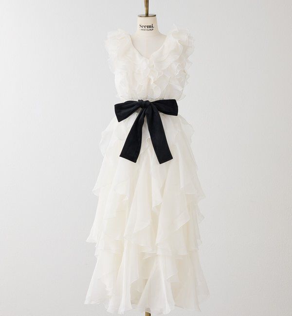Seemi.by NICE CLAUP「【Seemi.by NICE CLAUP】フリルロングワンピース」|ワンピース|