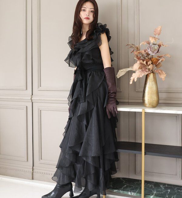 Seemi.by NICE CLAUP「【Seemi.by NICE CLAUP】フリルロングワンピース」|ワンピース|