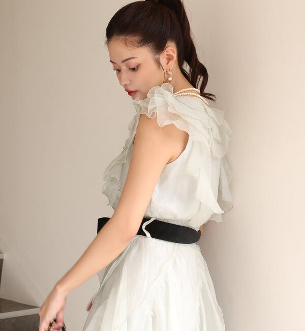 Seemi.by NICE CLAUP「【Seemi.by NICE CLAUP】フリルロングワンピース」|ワンピース|