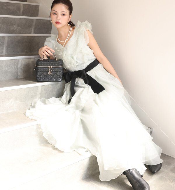 Seemi.by NICE CLAUP「【Seemi.by NICE CLAUP】フリルロングワンピース」|ワンピース|