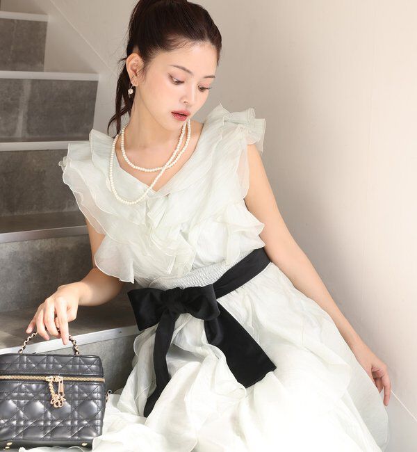 Seemi.by NICE CLAUP「【Seemi.by NICE CLAUP】フリルロングワンピース」|ワンピース|