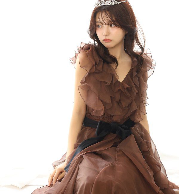 Seemi.by NICE CLAUP「【Seemi.by NICE CLAUP】フリルロングワンピース」|ワンピース|