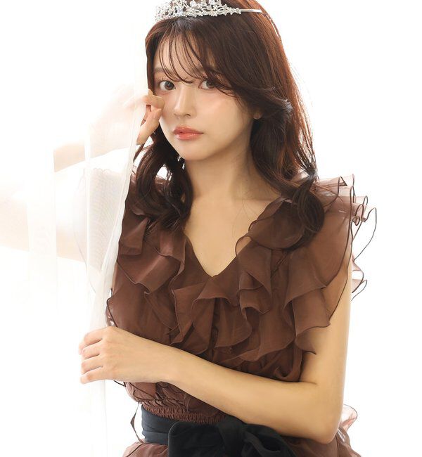 Seemi.by NICE CLAUP「【Seemi.by NICE CLAUP】フリルロングワンピース」|ワンピース|