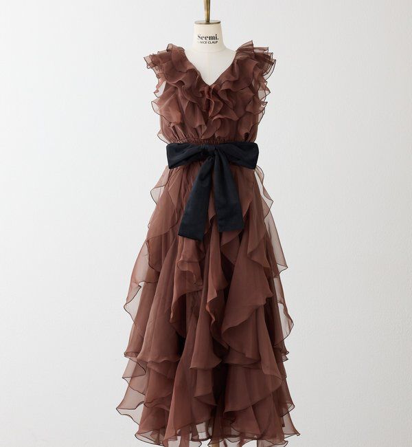 Seemi.by NICE CLAUP「【Seemi.by NICE CLAUP】フリルロングワンピース」|ワンピース|