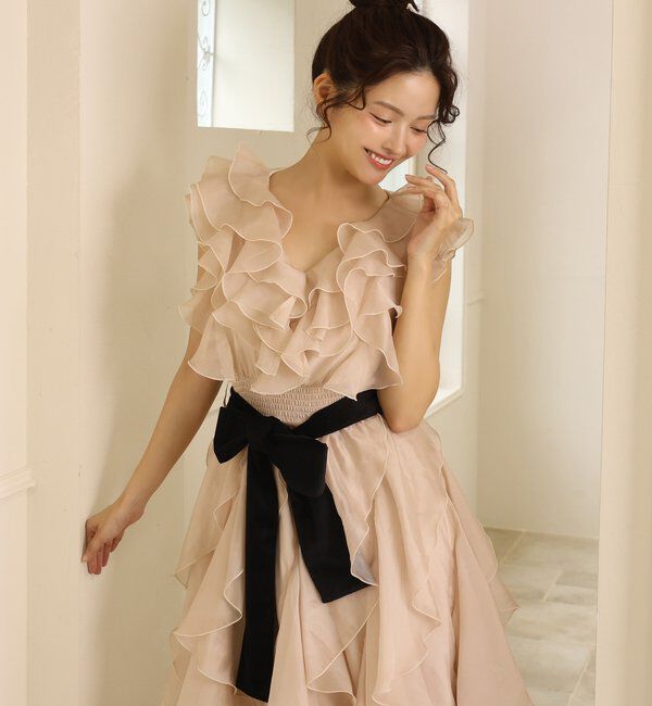Seemi.by NICE CLAUP「【Seemi.by NICE CLAUP】フリルロングワンピース」|ワンピース|