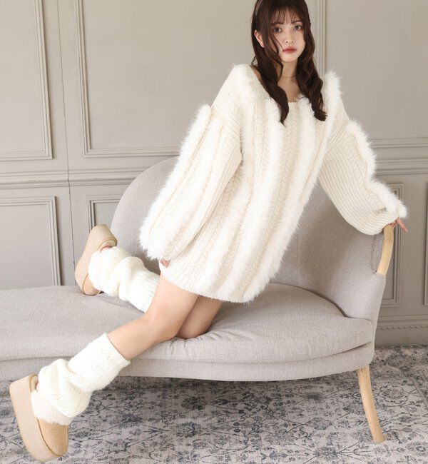 Seemi.by NICE CLAUP「【Seemi.by NICE CLAUP】ケーブルニット」|ニット・セーター|