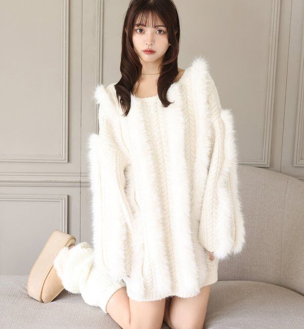 Seemi.by NICE CLAUP「【Seemi.by NICE CLAUP】ケーブルニット」|ニット・セーター|